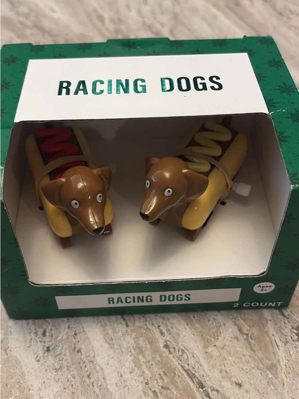 Racing Dogs Wind-Up Toy Set - Brown & Yellow, 2 Count